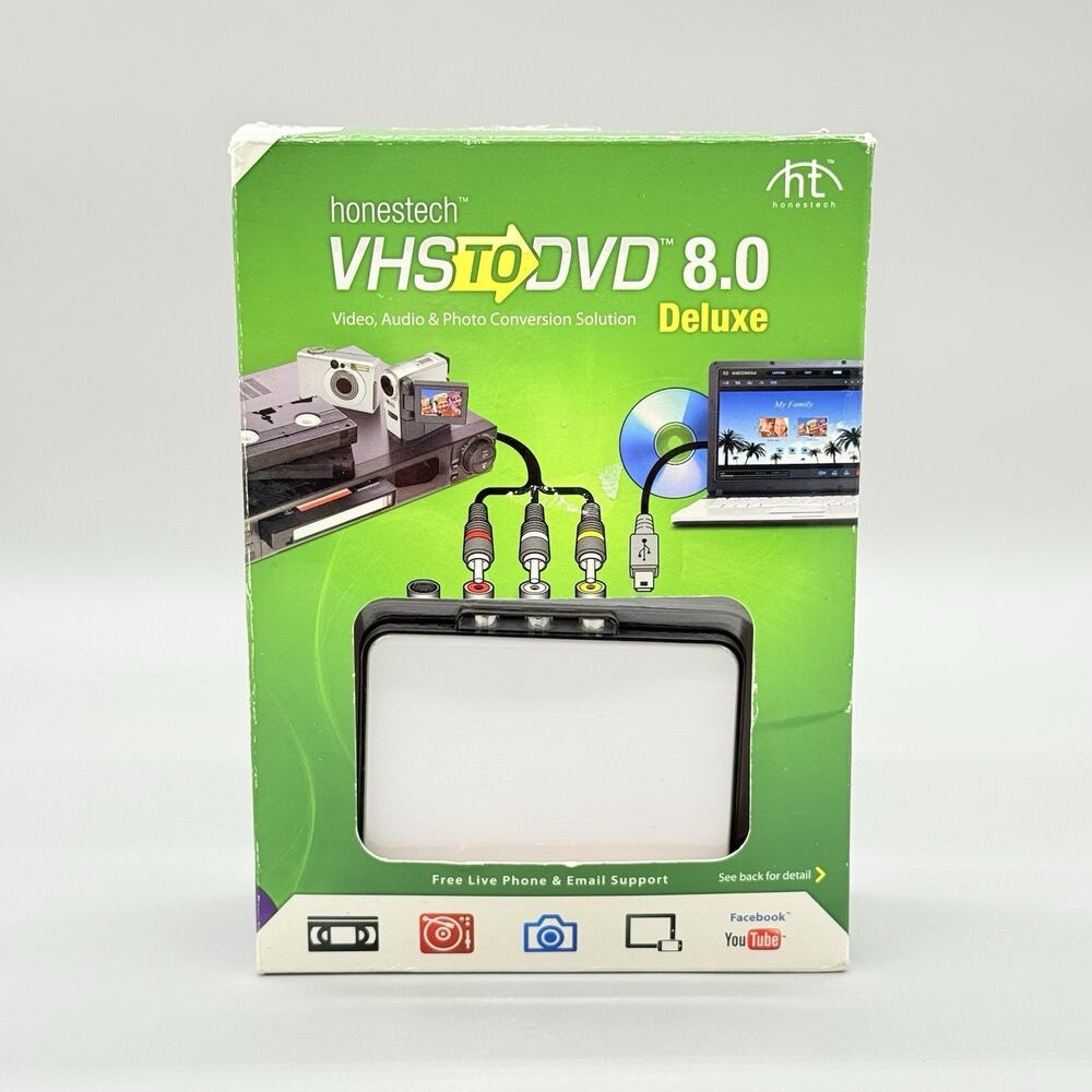 Honestech VIDBOX VHS to DVD 8.0 Deluxe Converter Kit Video Audio & Photo Tested